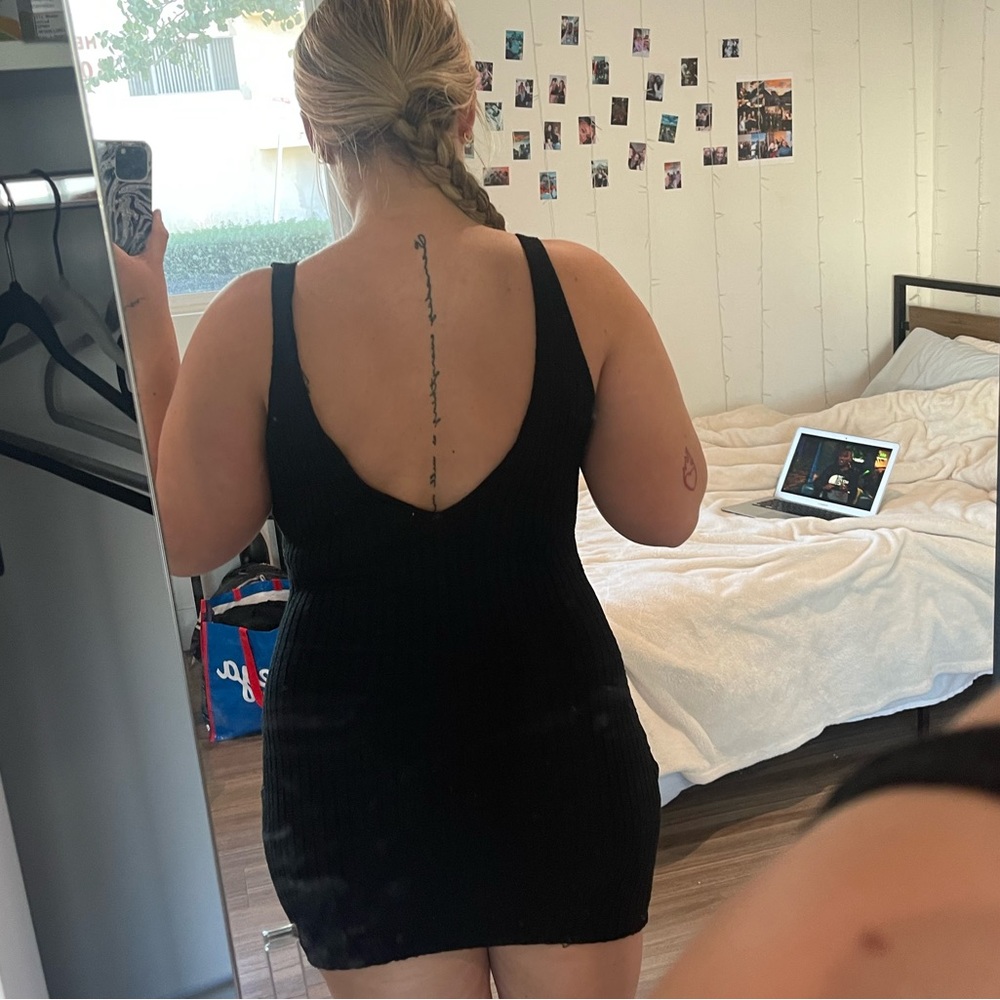 Ribbed mini dress
